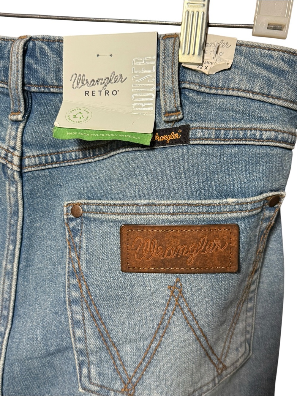 Wrangler Retro Flare Jeans Light Wash Bootcut 32x32 NWT - Picture 5 of 6
